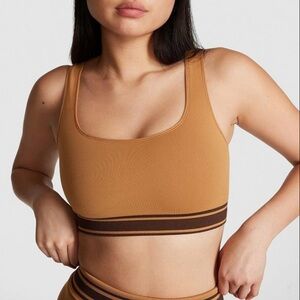 tan/brown reversible sports bra